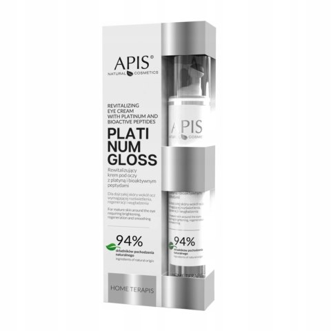 Apis Platinum Gloss krem pod oczy z platyną 10ml Apis Platinum Gloss krem pod oczy z platyną 10ml