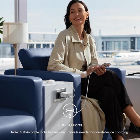 Anker Ładowarka Nano 35W 2x USB-C z Kablem 70cm do iPhone Pixel