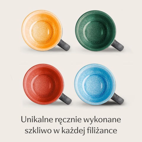 Filiżanki do Kawy 200 ml – Ceramiczny Zestaw 4 szt. Idealne na Prezent