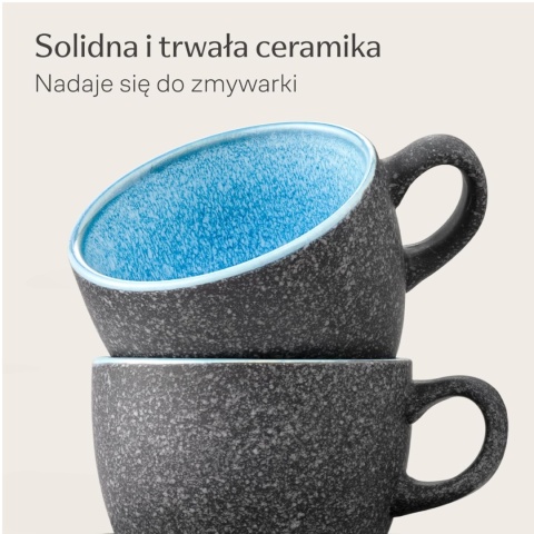 Filiżanki do Kawy 200 ml – Ceramiczny Zestaw 4 szt. Idealne na Prezent
