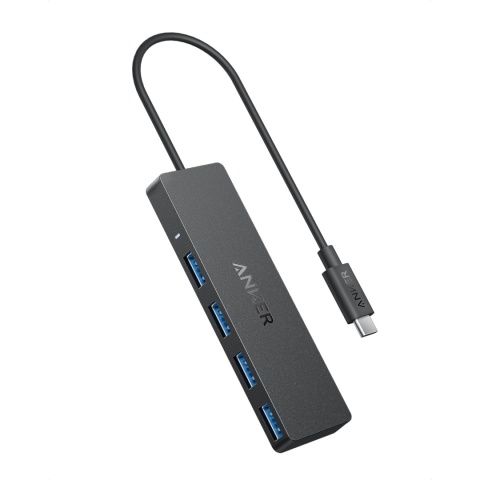 Hub USB-C Anker A8309 4x USB 3.0 5Gb/s czarny do laptopa
