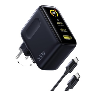 Ładowarka GaN 100W – Szybkie ładowanie USB-C PD, 3 porty-Baseus