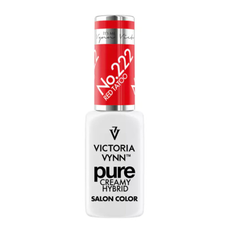Lakier hybrydowy Victoria Vynn Pure Creamy Hybrid Red Tatoo 222 8 ml Lakier hybrydowy Victoria Vynn Pure Creamy Hybrid Red Tatoo 222 8 ml