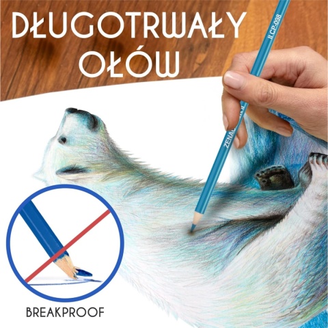 Kredki Kolorowe Zenacolor 160 Kolorów Zestaw Artystyczny