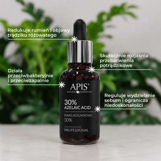 APIS Kwas azelainowy 30% - na trądzik różowaty i przebarwienia 30 ml