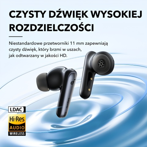 Słuchawki bezprzewodowe dokanałowe IPX4 Soundcore Liberty 4 NC kolor czarny